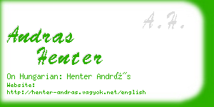andras henter business card